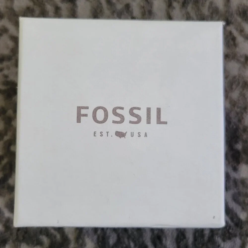 Fossil BQ1180 Men’s Blue Silicone Chronograph Watch Stainless Case